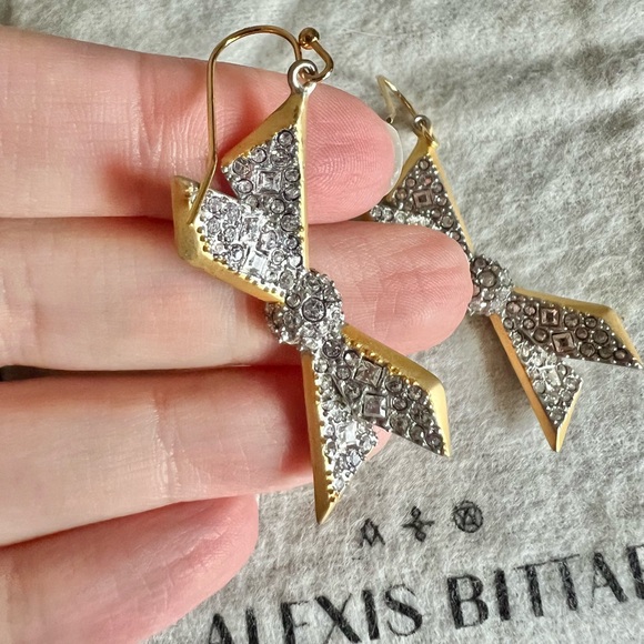 Alexis Bittar Swarovski Crystal Bow Earrings - Picture 6 of 8